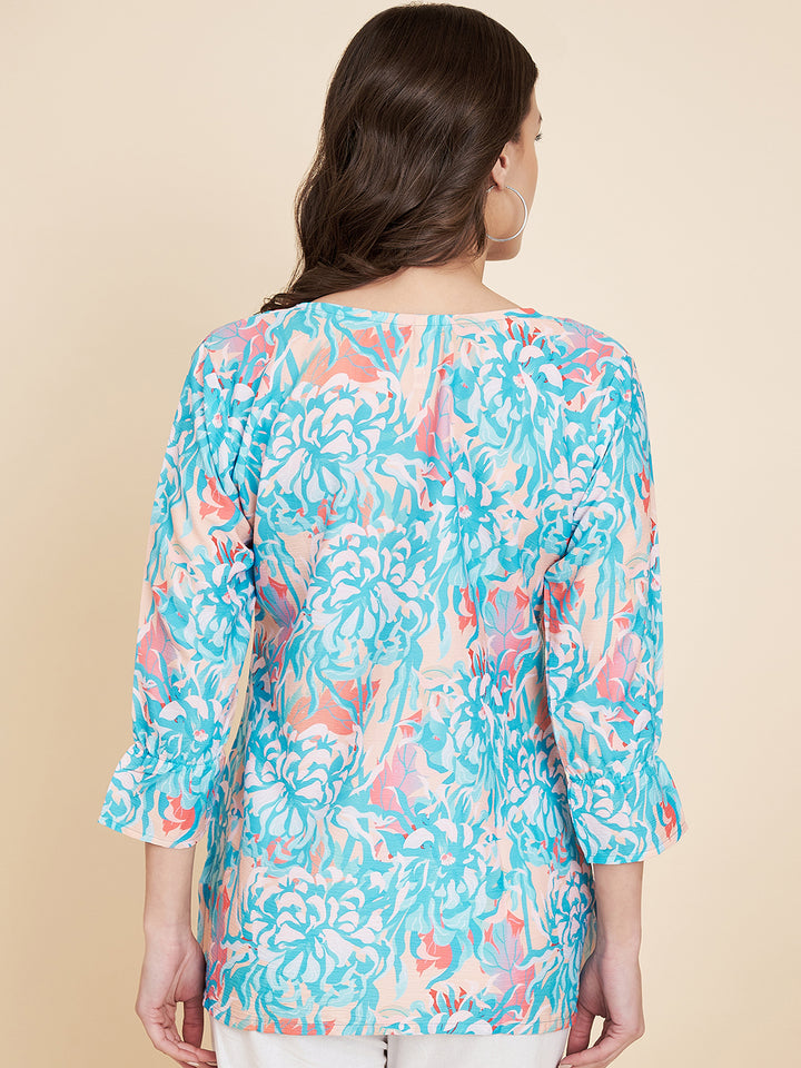 Blue Kurti Set | Trendy Designer Prints for Casual or Office Outings