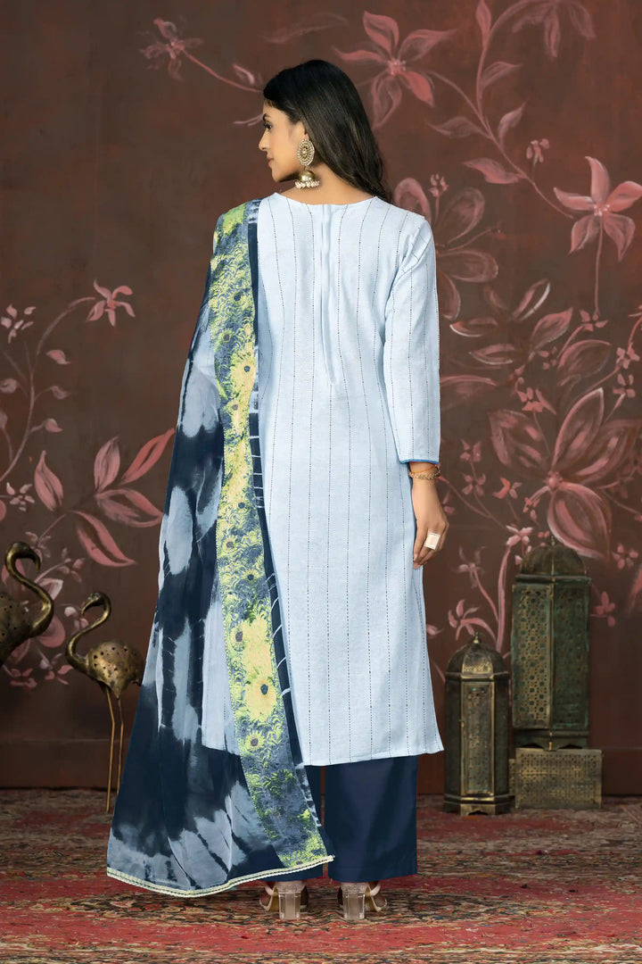 Stylish Designer Handwork Kurti Set | Soft Cotton & Organza Grace