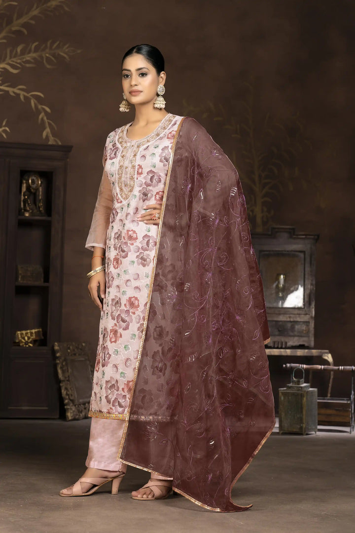 Stylish Organza Kurti Set | Designer Handwork & Printed Patterns