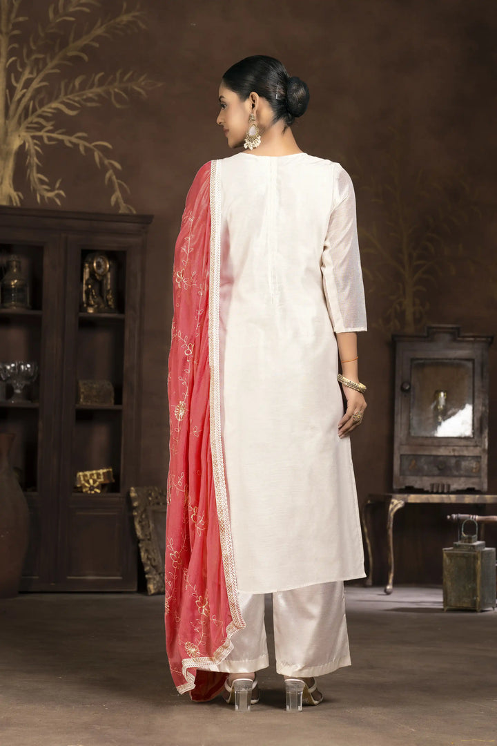 Stylish Modal Butti Kurti Set | Embroidered Design & Santoon Bottoms