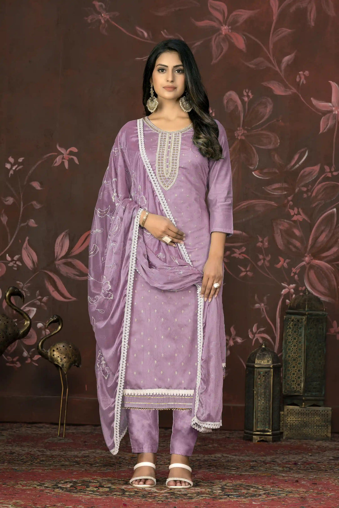 Modal Butti Santoon Suit | Hand Work Nazmin Dupatta, Santoon Bottom