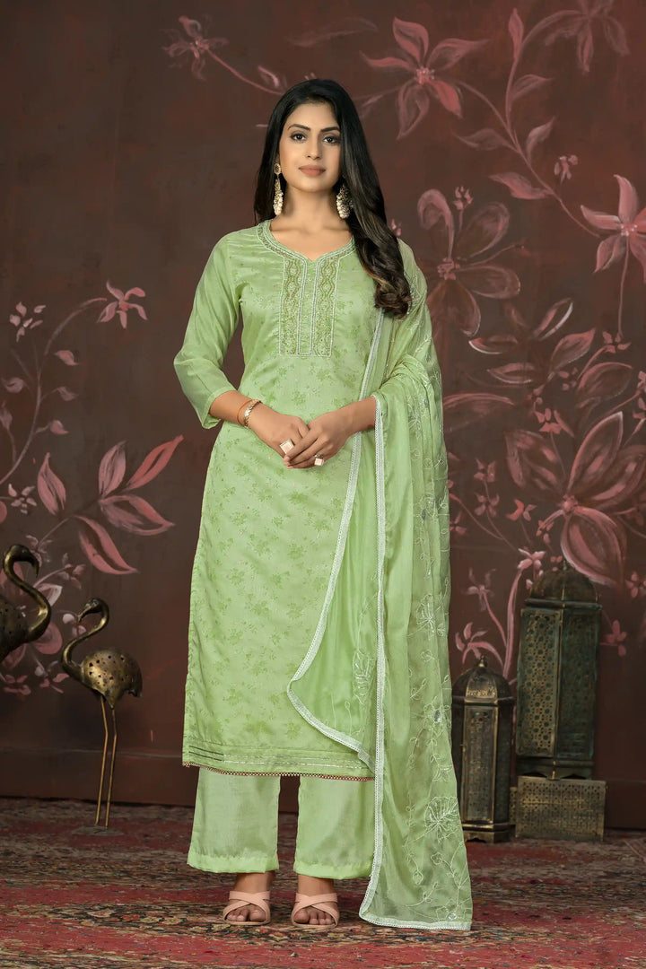Premium Modal Butti | Stylish Handwork Suit with Organza and Santoon Combo