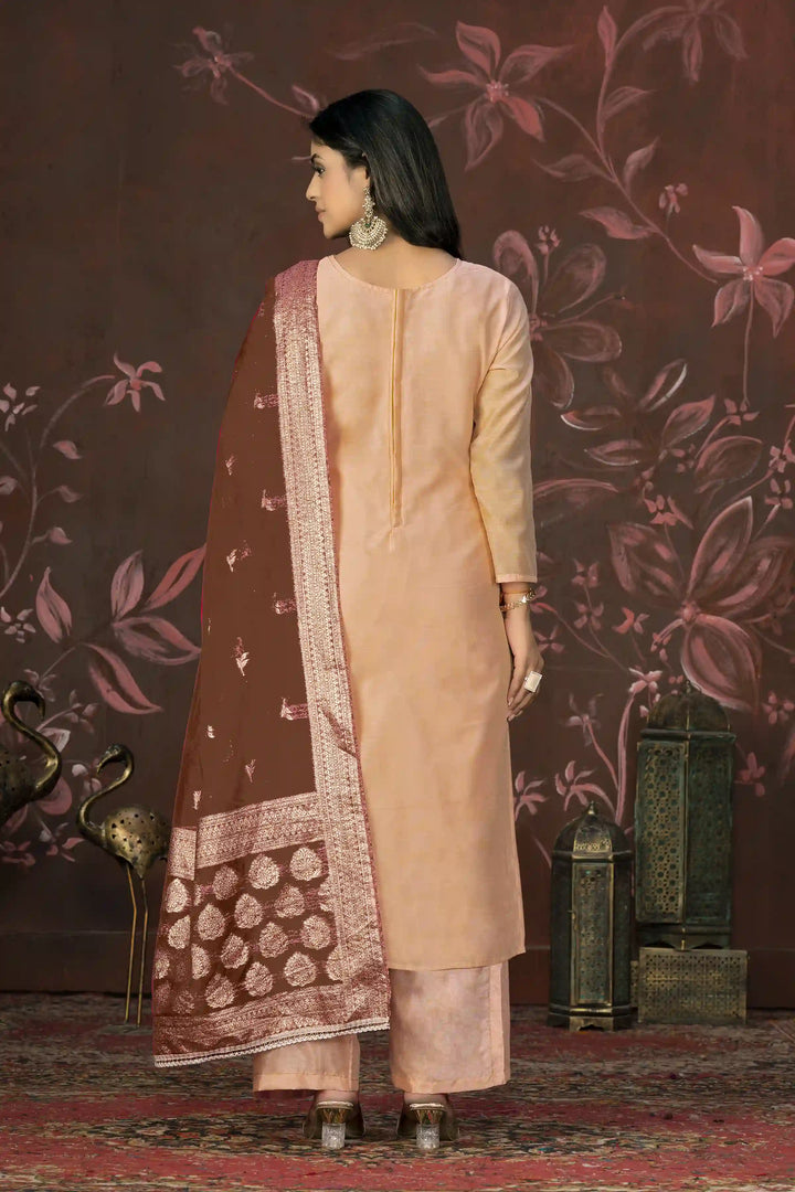 Elegant Modal Butti Suit | Organza Dupatta with Santoon Bottom