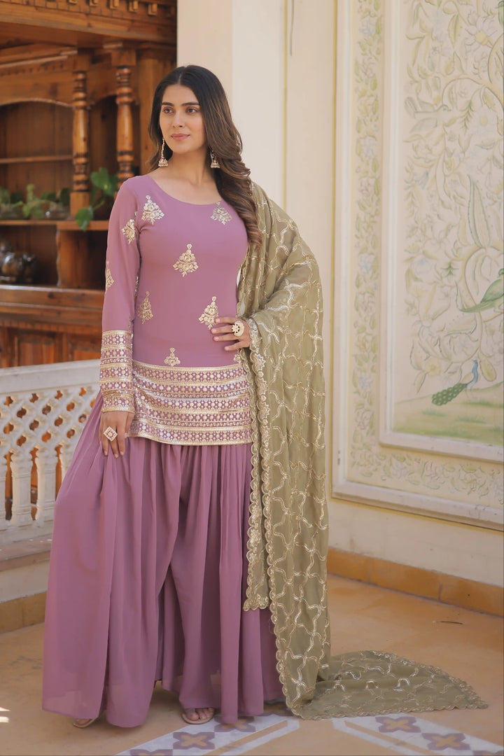Party Wear Faux Georgette Suit | Designer Embroidery with Dupatta