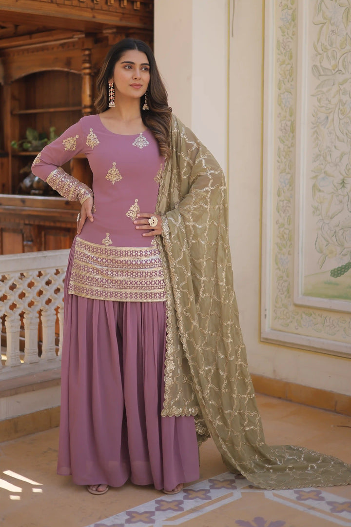 Party Wear Faux Georgette Suit | Designer Embroidery with Dupatta
