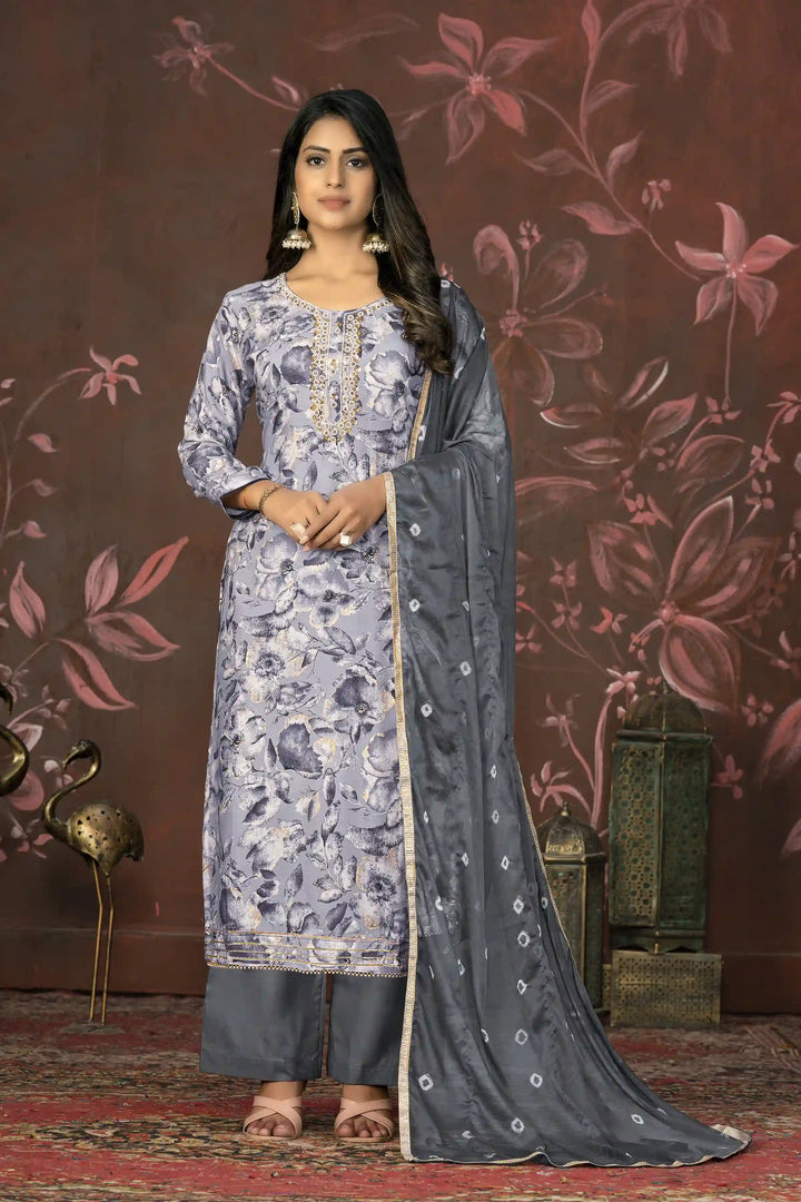 Wevon Designer Suit | Fine Jam Cotton Top with Organza Dupatta