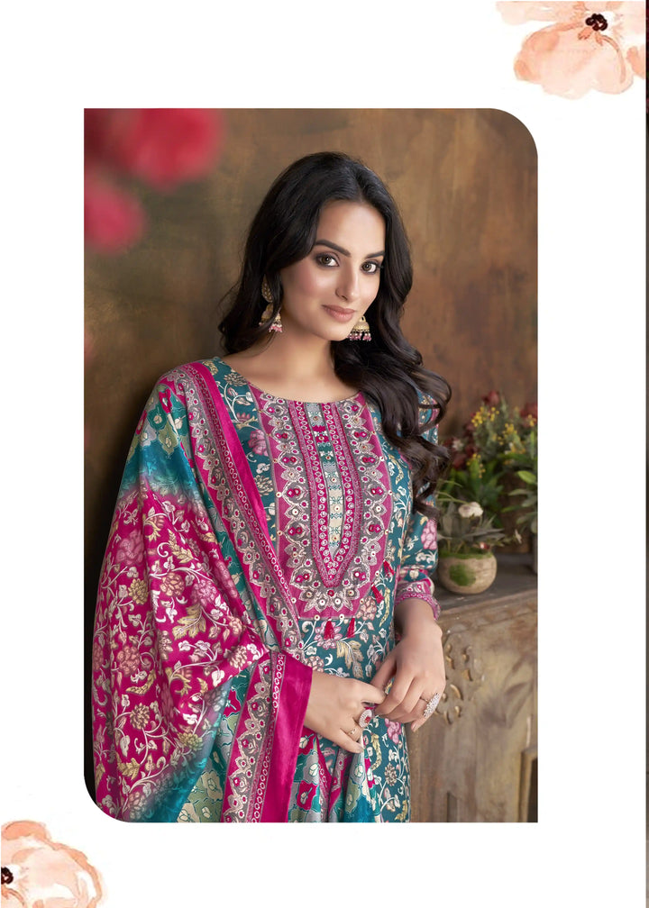 Stylish Ethnic Blue Kurti Set | Classic Elegance with Modern Design