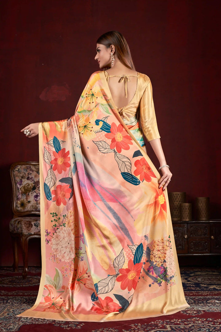 Designer Digital Printed Crepe Soft Silk Saree for Weddings & Special Events | Elegant Traditional Attire