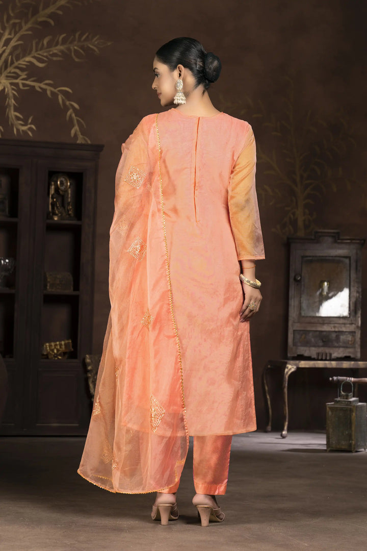 Elegant Organza Kurti Set | Exquisite Embroidery & Handwork Design