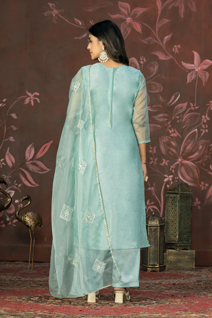 Elegant Organza Kurti Set | Exquisite Embroidery & Handwork Design