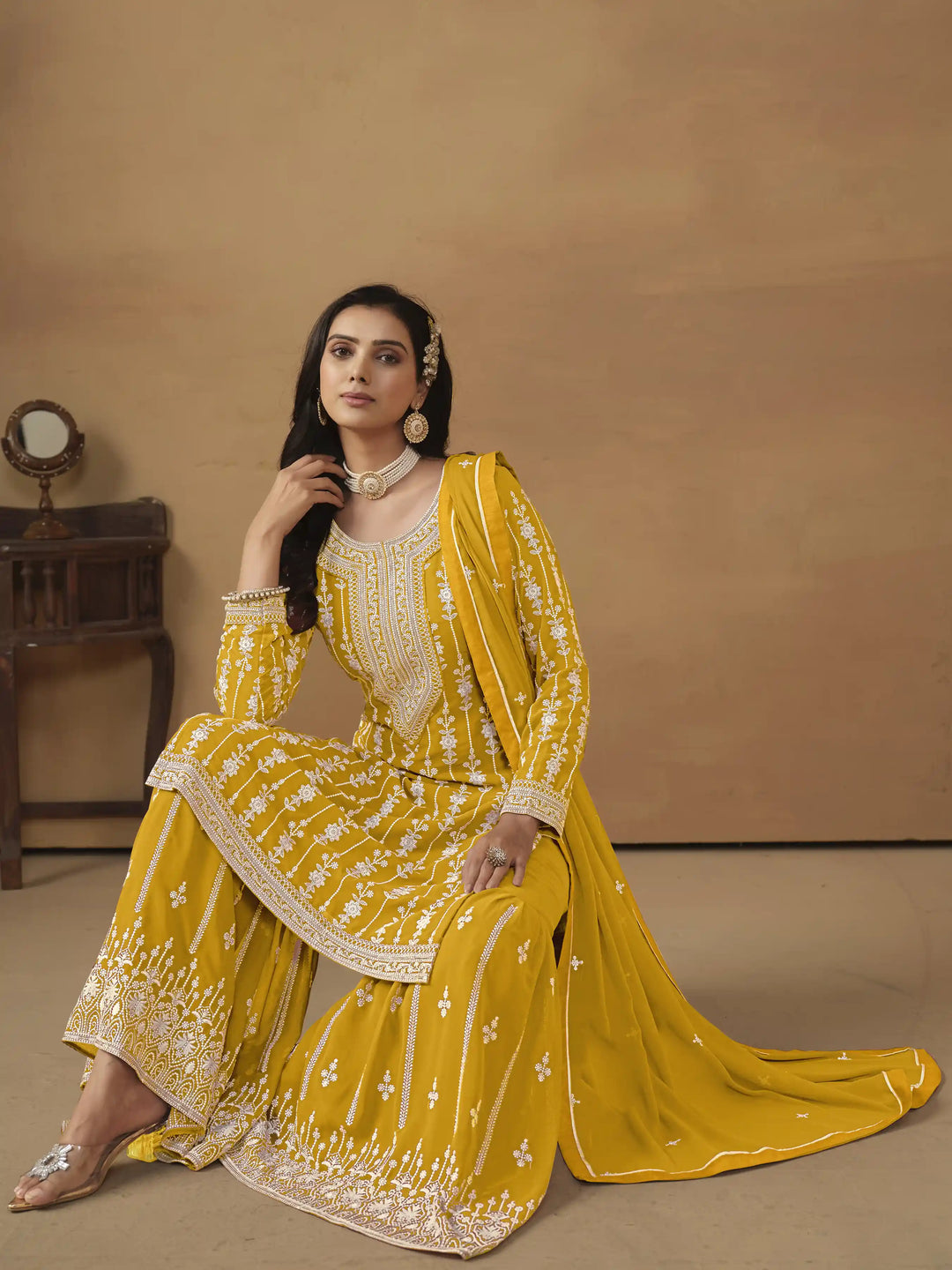 Elegant Faux Georgette Kurti Set | Perfect for Office & Weddings