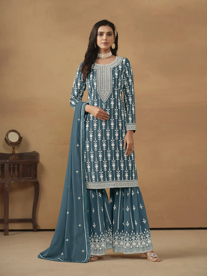 Elegant Faux Georgette Kurti Set | Perfect for Office & Weddings