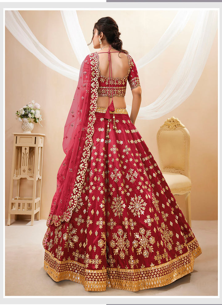 Designer Art Silk Lehenga Choli | Embroidered with Jari & Sequence Work