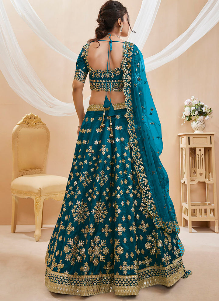 Designer Art Silk Lehenga Choli | Embroidered with Jari & Sequence Work