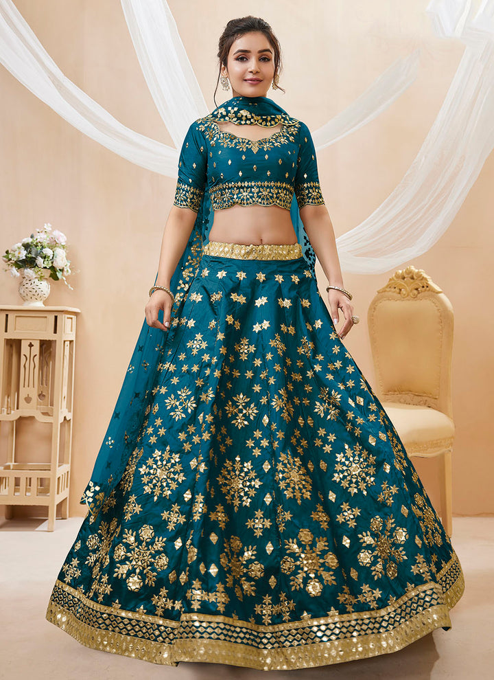 Designer Art Silk Lehenga Choli | Embroidered with Jari & Sequence Work