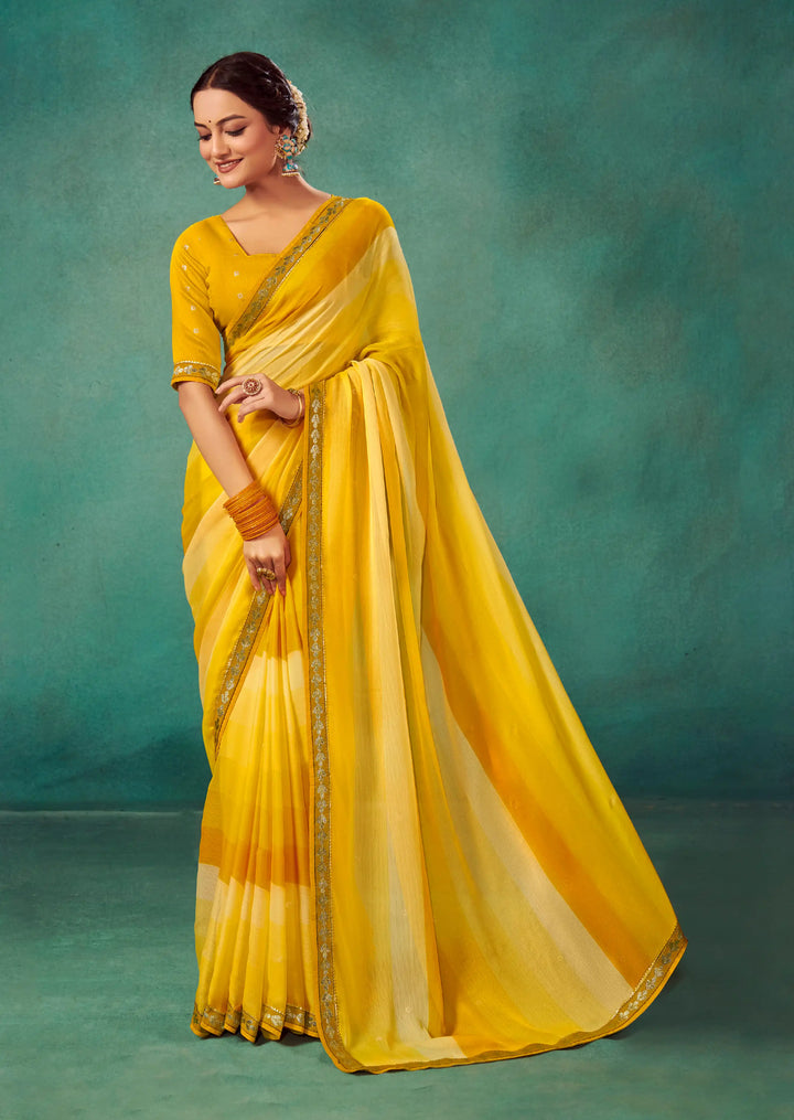 Chiffon Saree with Art-Silk Blouse | Peddling Polka-Dots for Weddings