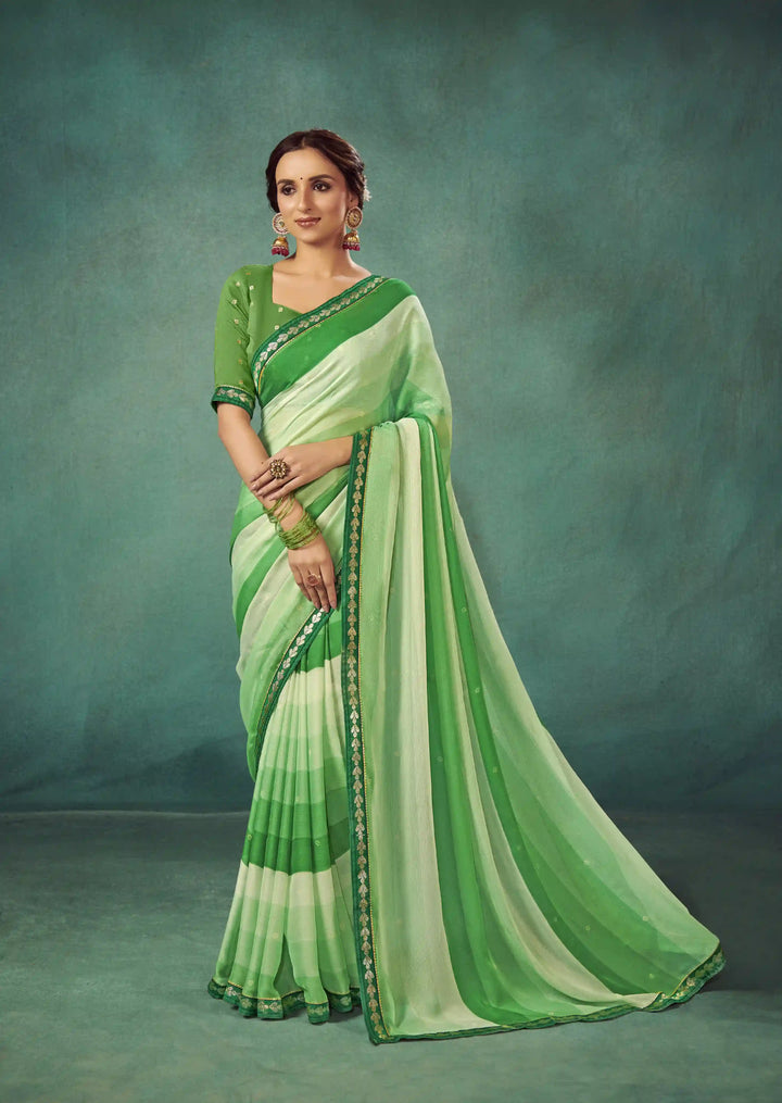 Chiffon Saree with Art-Silk Blouse | Peddling Polka-Dots for Weddings