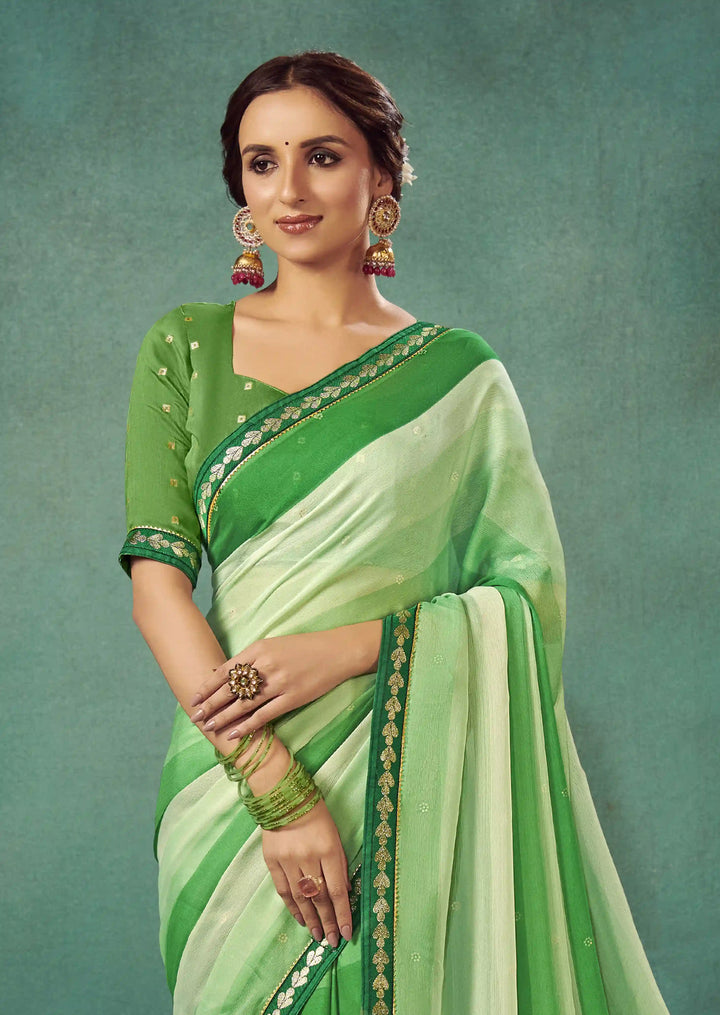 Chiffon Saree with Art-Silk Blouse | Peddling Polka-Dots for Weddings