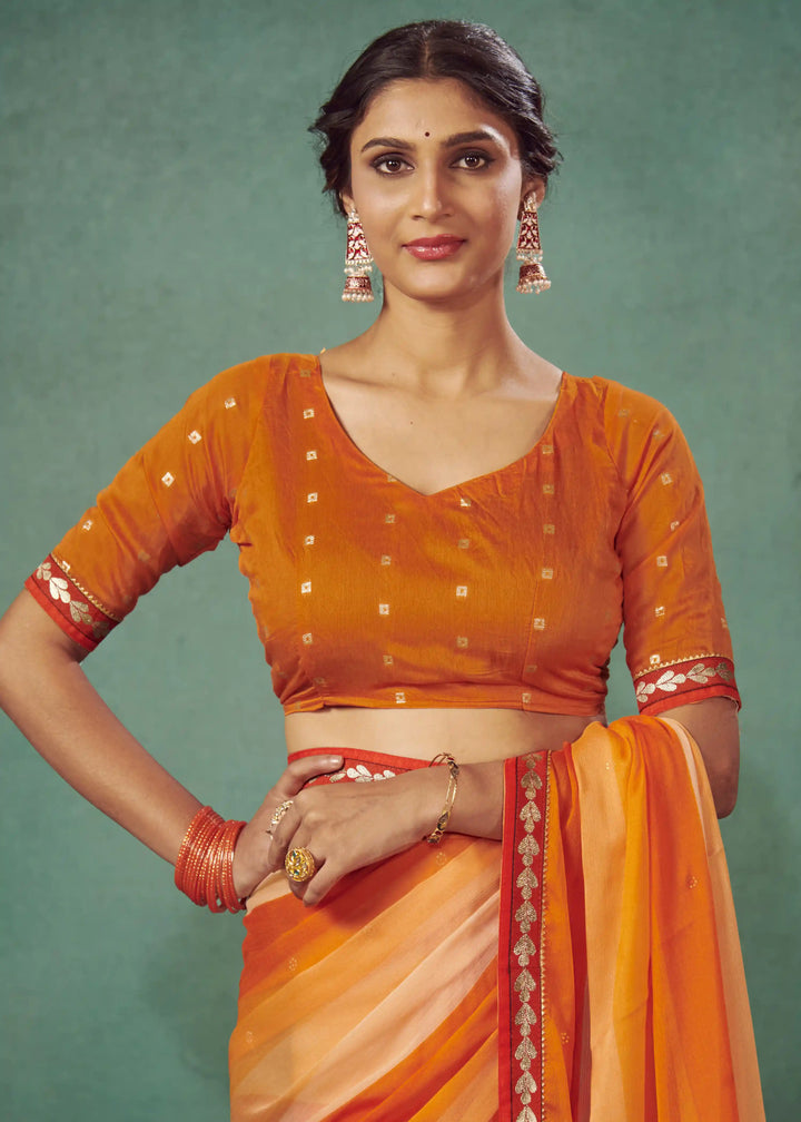 Chiffon Saree with Art-Silk Blouse | Peddling Polka-Dots for Weddings
