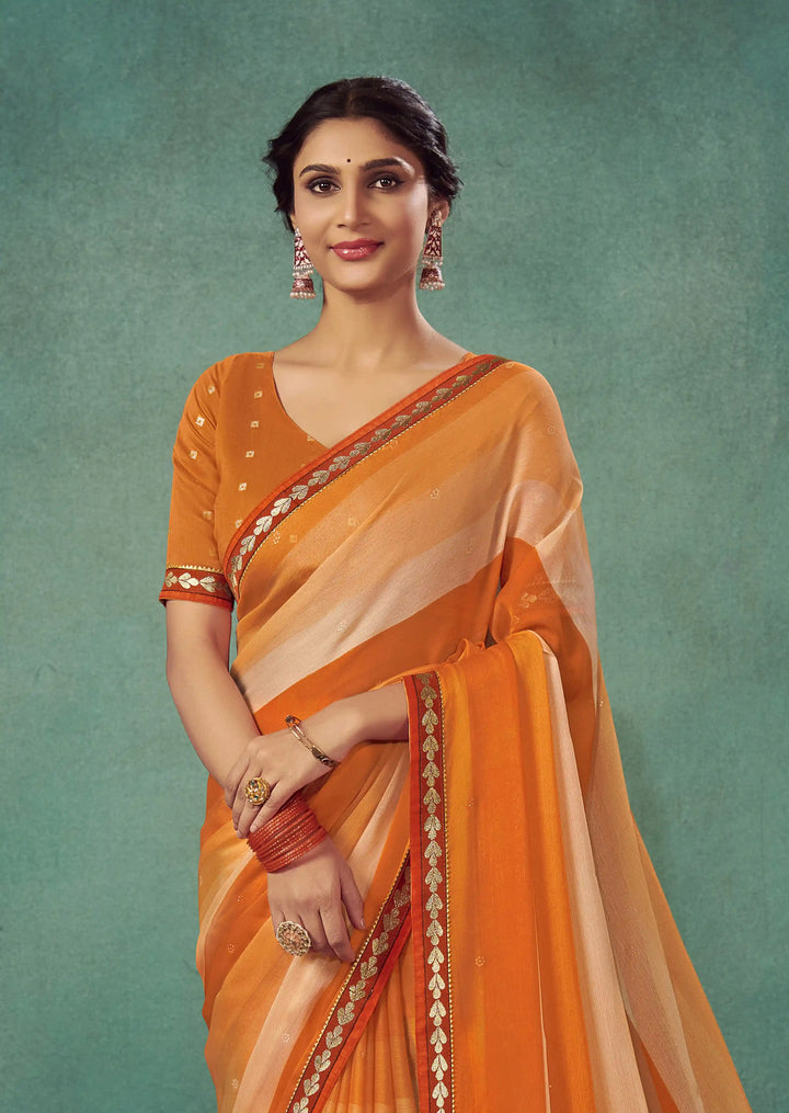Chiffon Saree with Art-Silk Blouse | Peddling Polka-Dots for Weddings
