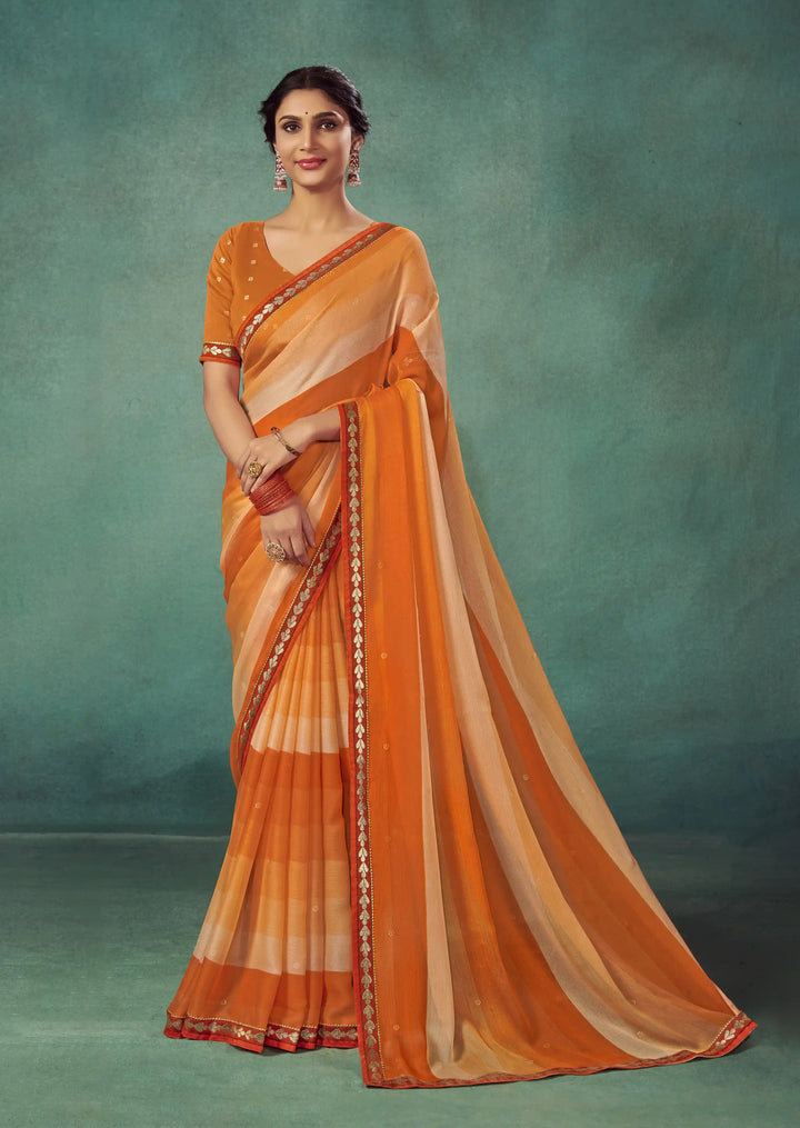 Chiffon Saree with Art-Silk Blouse | Peddling Polka-Dots for Weddings
