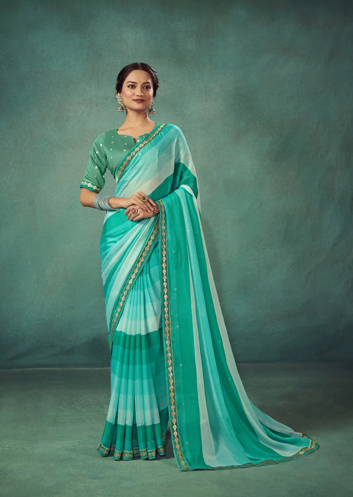 Chiffon Saree with Art-Silk Blouse | Peddling Polka-Dots for Weddings