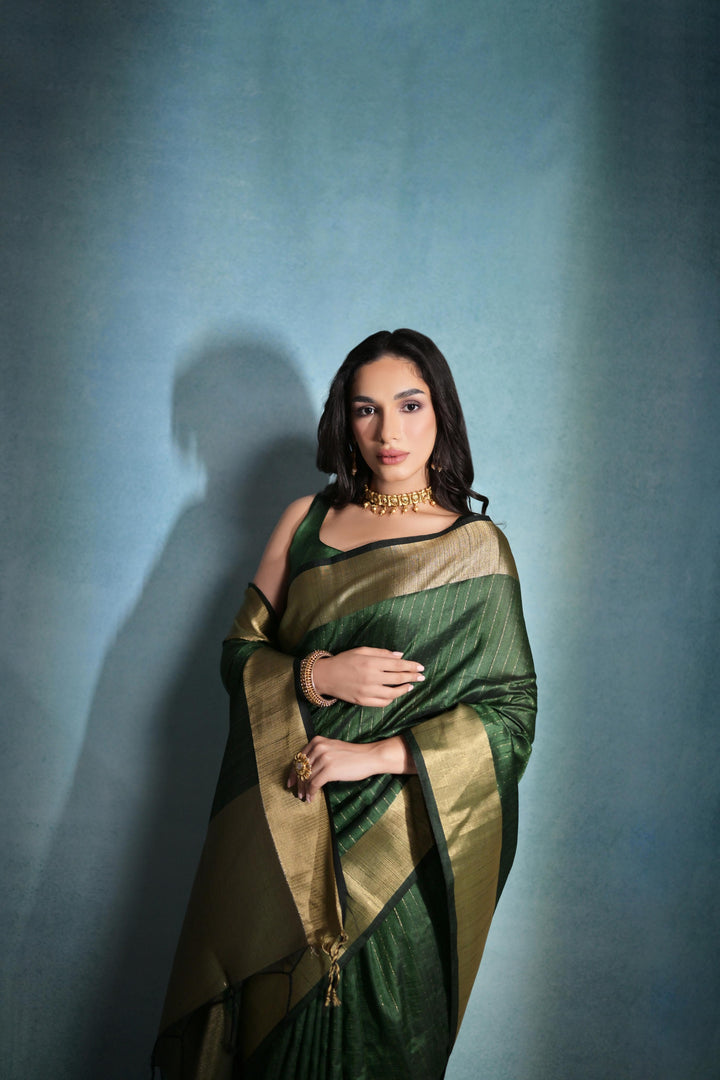 Raw-Silk Saree with Woven Jari Designer | Ideal for Weddings & Festivals
