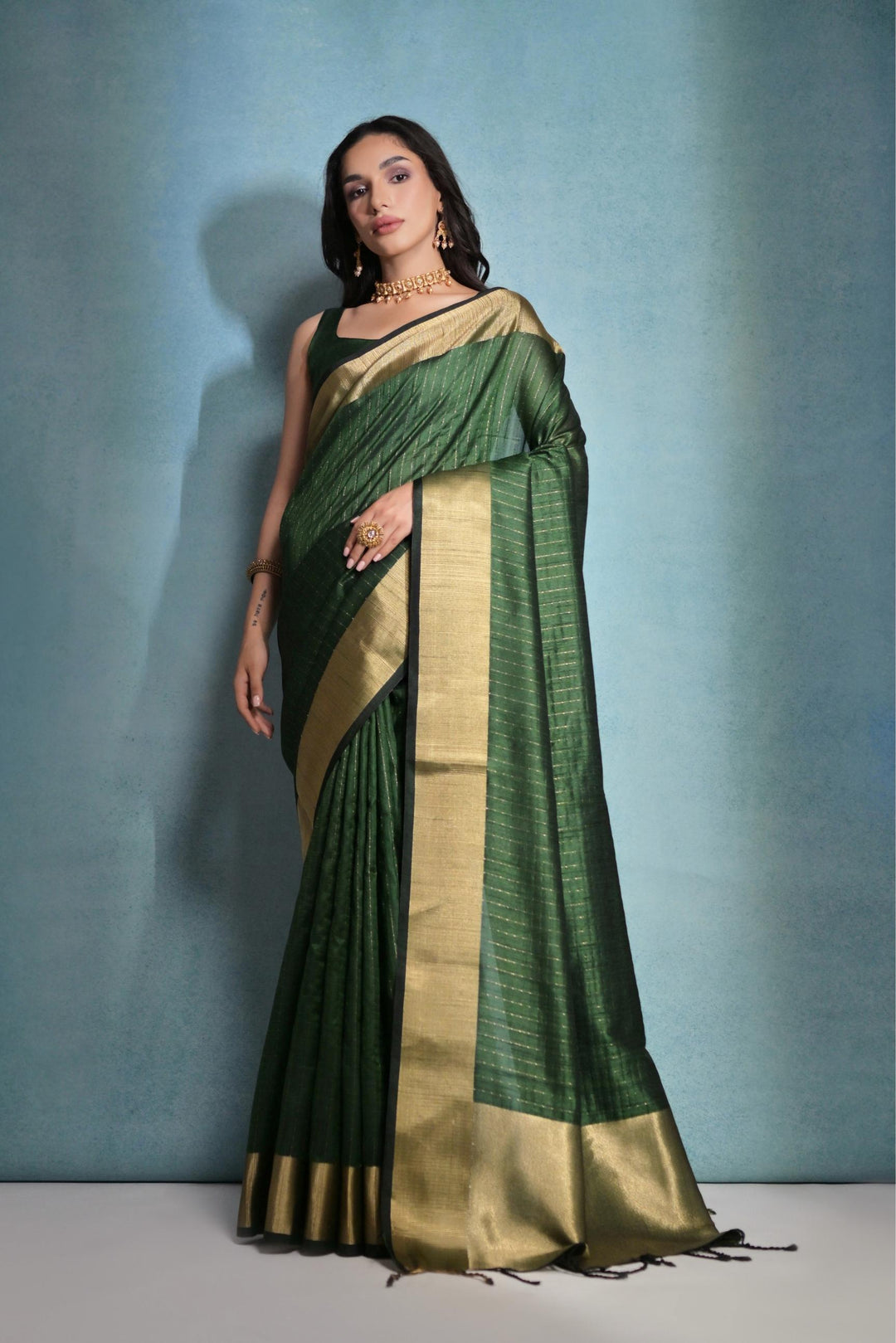 Raw-Silk Saree with Woven Jari Designer | Ideal for Weddings & Festivals