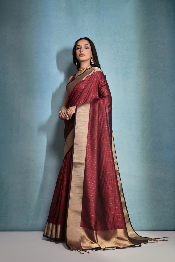 Raw-Silk Saree with Woven Jari Designer | Ideal for Weddings & Festivals