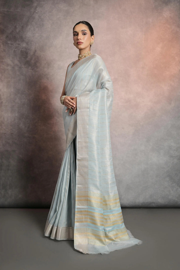 Luxury Resham-Silk Saree | Elegant Woven-Jari Designer for Weddings