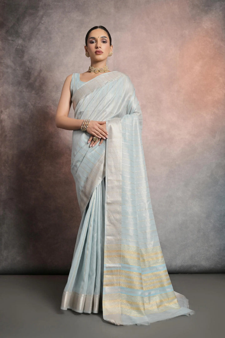 Luxury Resham-Silk Saree | Elegant Woven-Jari Designer for Weddings