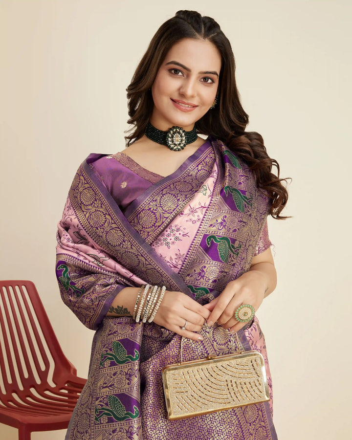 Gorgeous Banarasi Silk Saree with | A Graceful Addition to Your Wardrobe