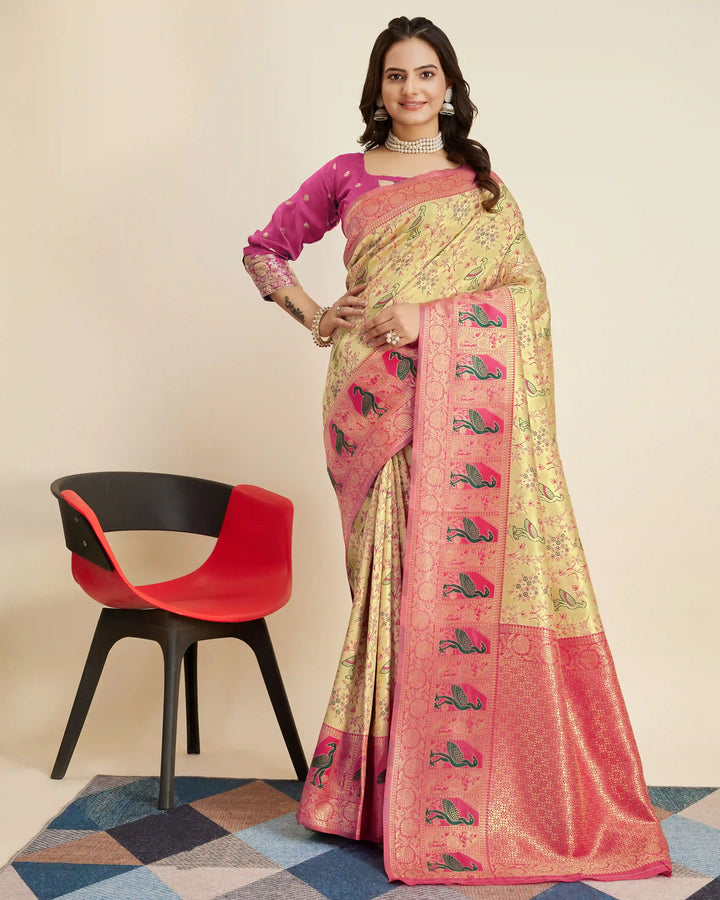 Gorgeous Banarasi Silk Saree with | A Graceful Addition to Your Wardrobe