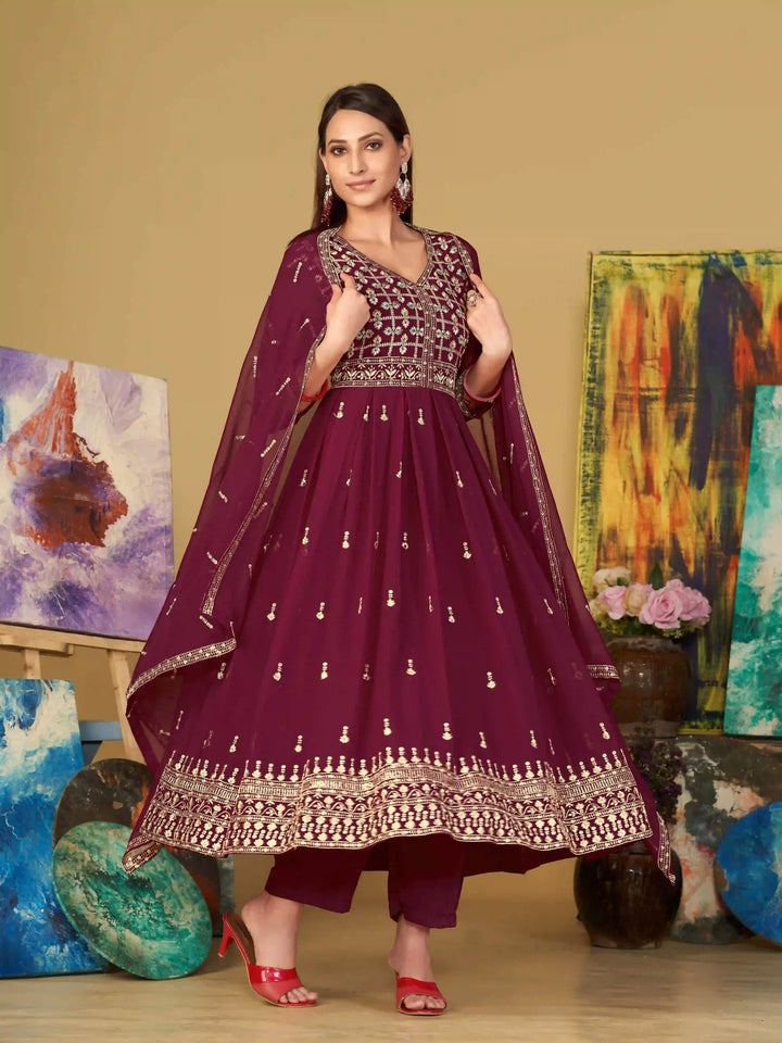 Designer Georgette Anarkali Suits for a Stunning Festive Look