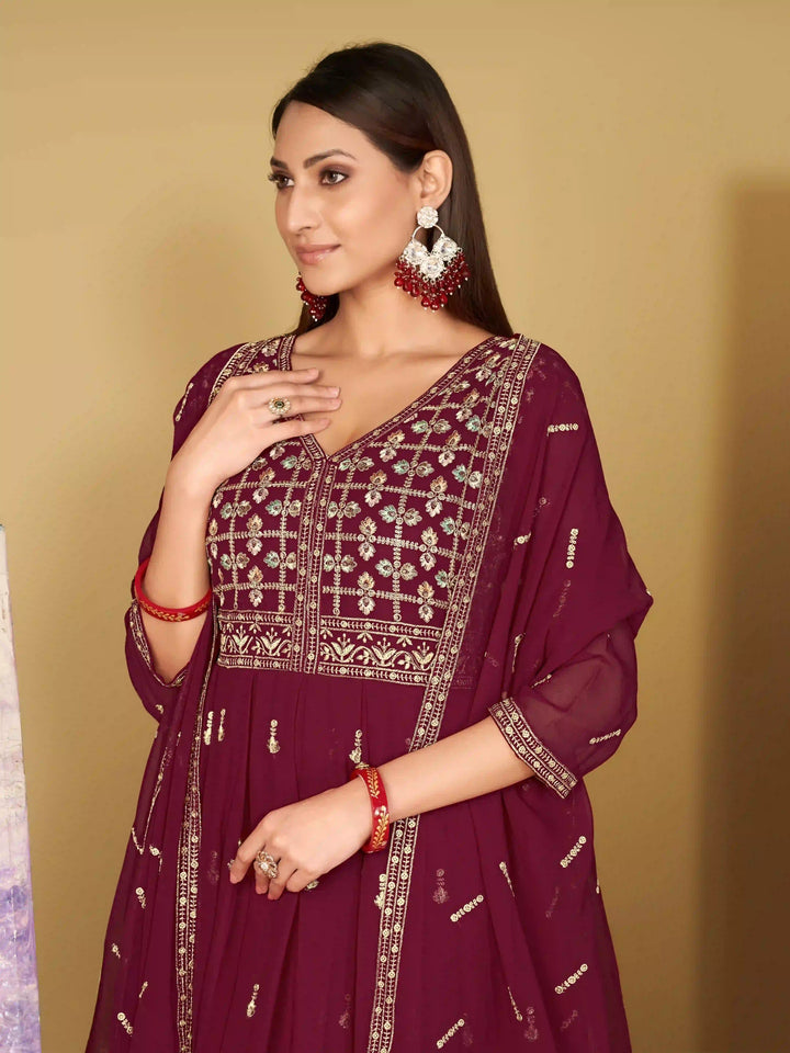 Designer Georgette Anarkali Suits for a Stunning Festive Look