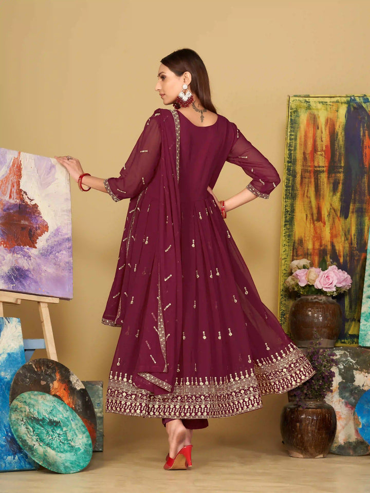 Designer Georgette Anarkali Suits for a Stunning Festive Look