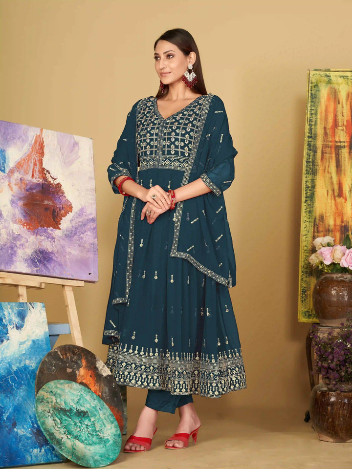 Designer Georgette Anarkali Suits for a Stunning Festive Look