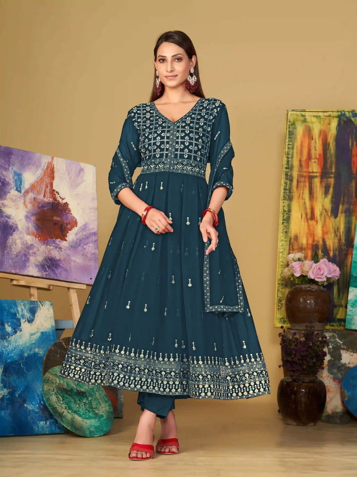 Designer Georgette Anarkali Suits for a Stunning Festive Look