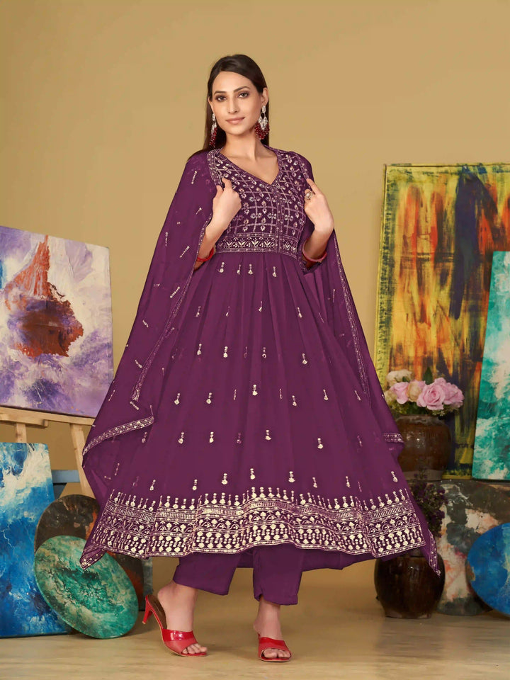 Designer Georgette Anarkali Suits for a Stunning Festive Look