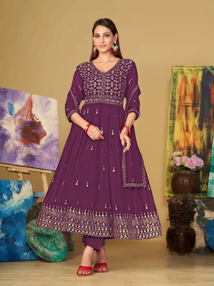 Designer Georgette Anarkali Suits for a Stunning Festive Look