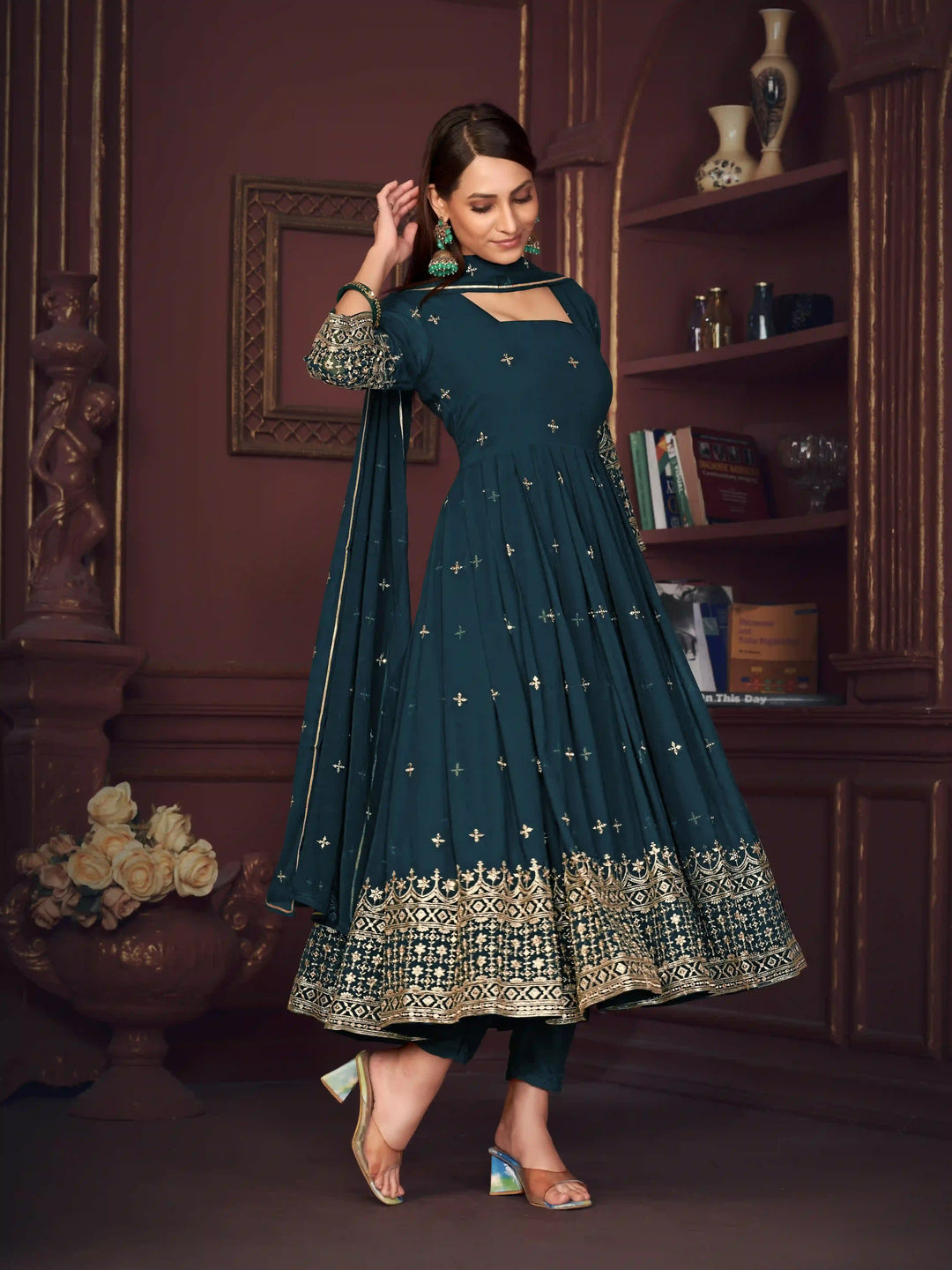 Sophisticated Sharara Suits for Festivals | Elegant Embroidery Design