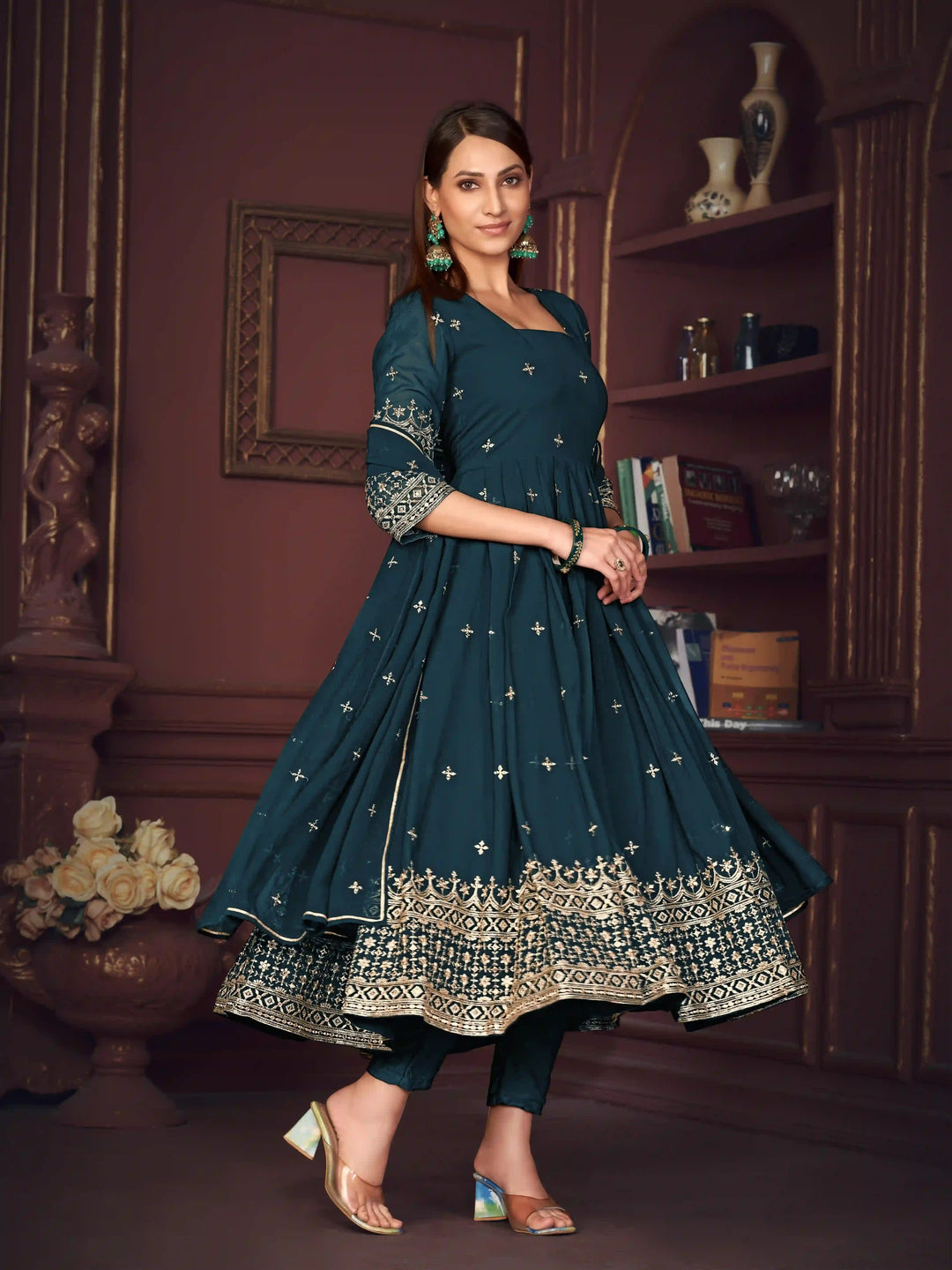 Sophisticated Sharara Suits for Festivals | Elegant Embroidery Design