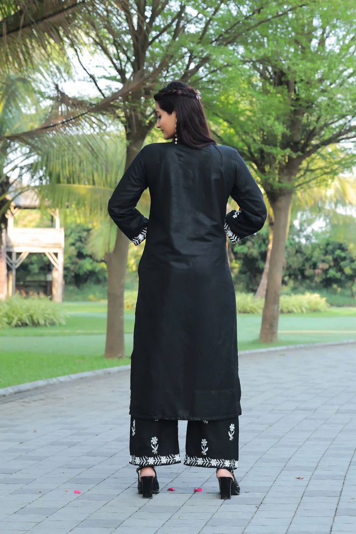 Stylish Readymade Set | Elegant Rayon Top & Bottom with Designer Chikankari