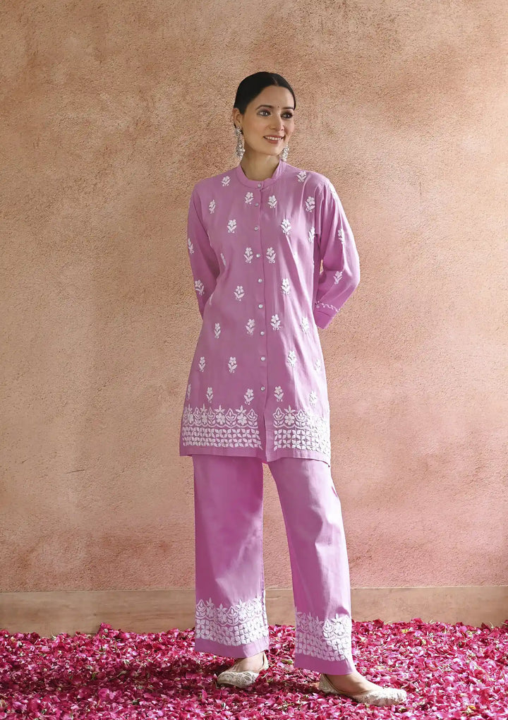 Designer Top with Bottom Set | Rayon Outfit with Thread Embroidery Work
