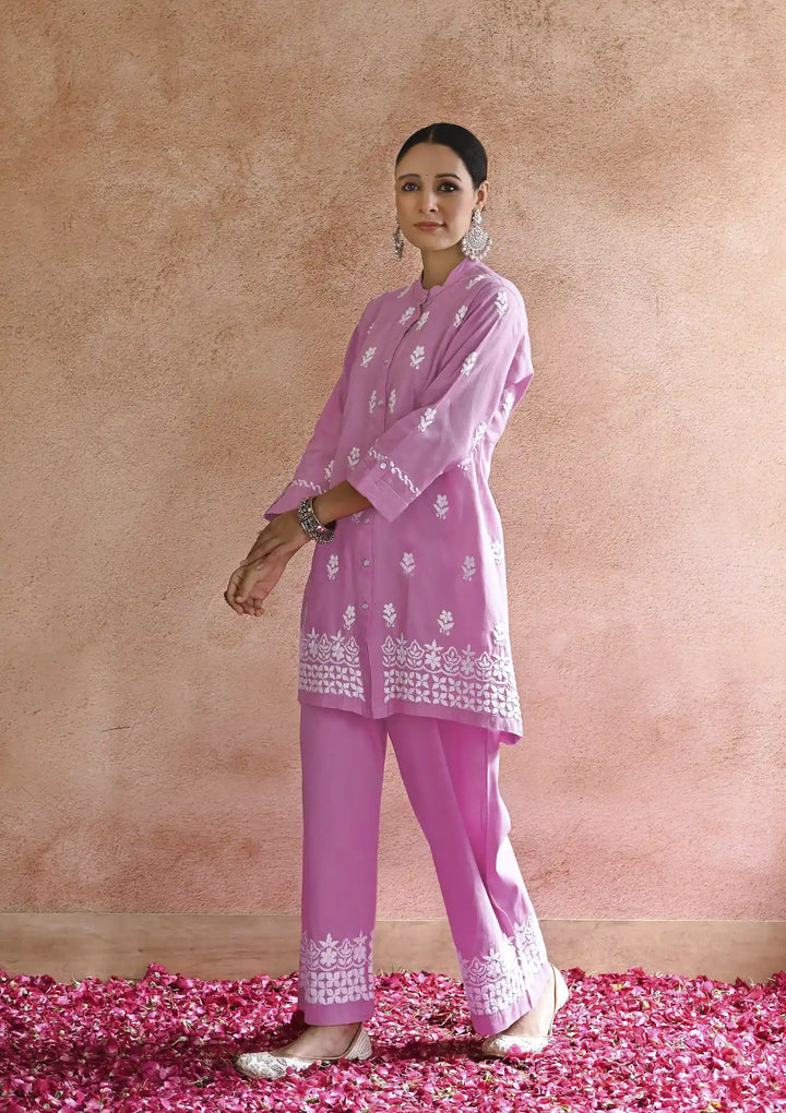 Designer Top with Bottom Set | Rayon Outfit with Thread Embroidery Work