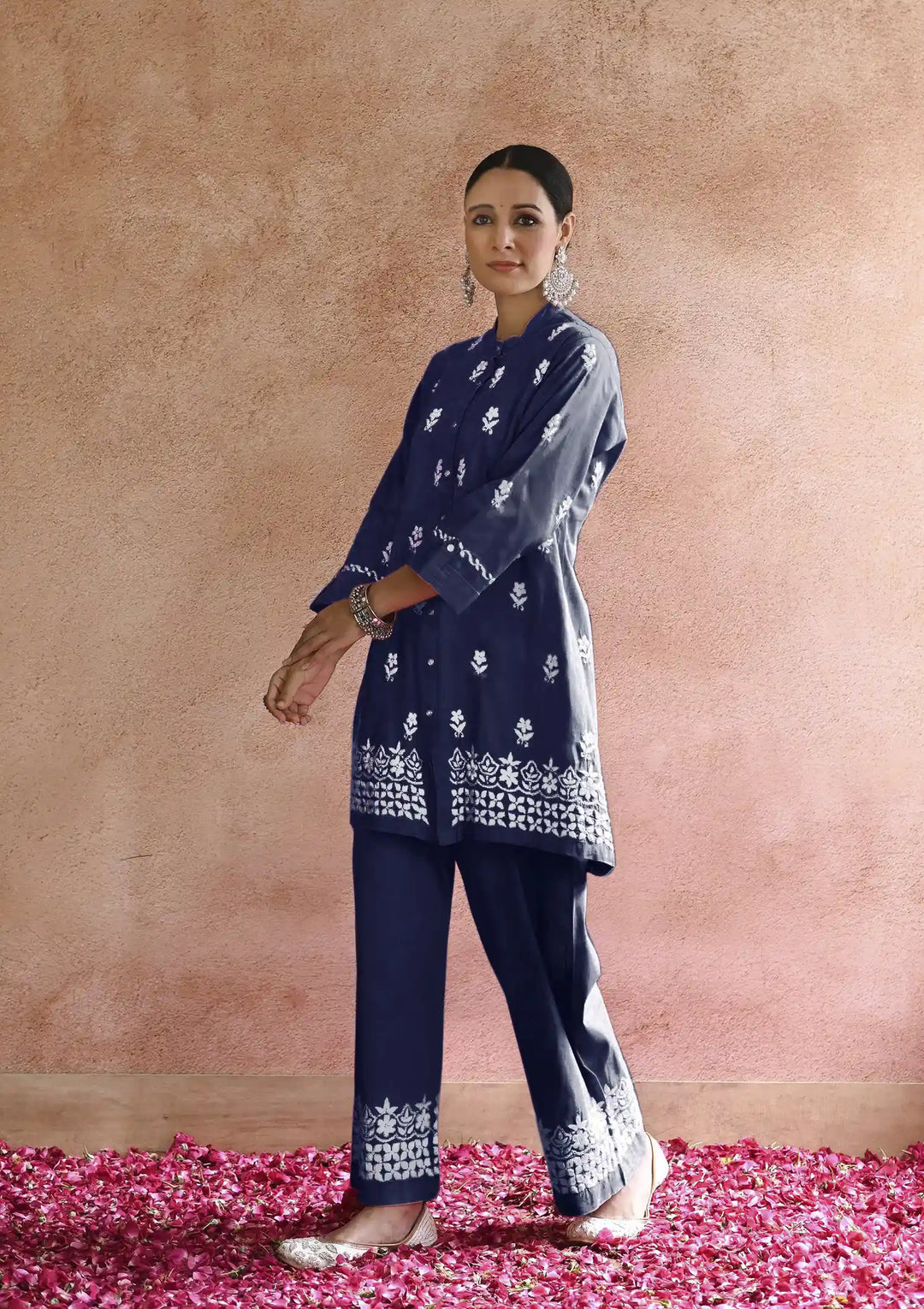 Designer Top with Bottom Set | Rayon Outfit with Thread Embroidery Work