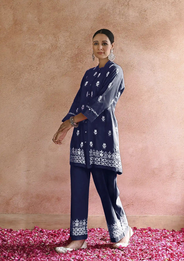Designer Top with Bottom Set | Rayon Outfit with Thread Embroidery Work