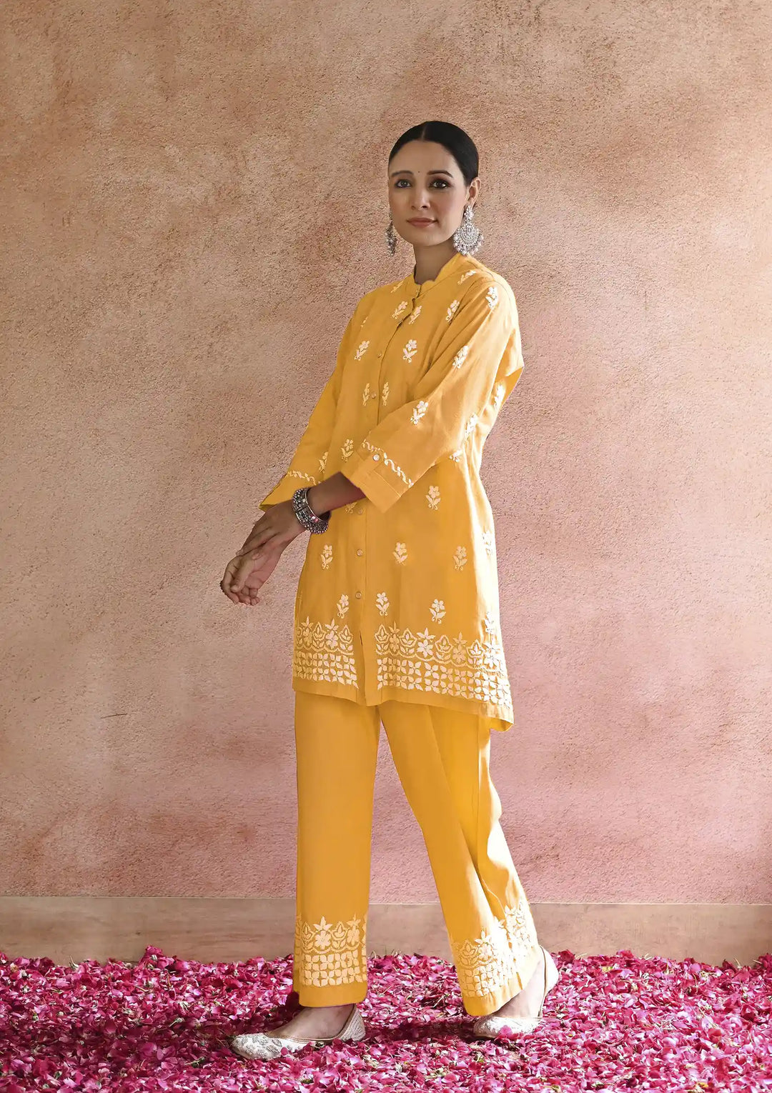 Designer Top with Bottom Set | Rayon Outfit with Thread Embroidery Work