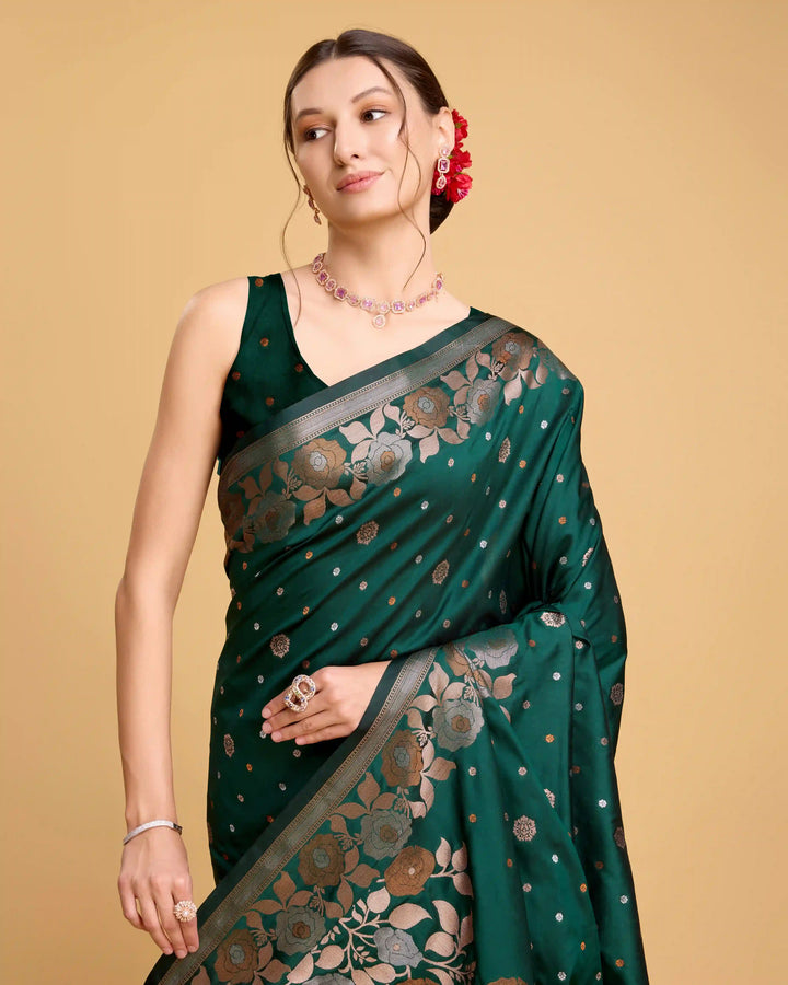 Designer Silk Saree with Jacquard-Jari Weaving | Special Event & Festive Wear