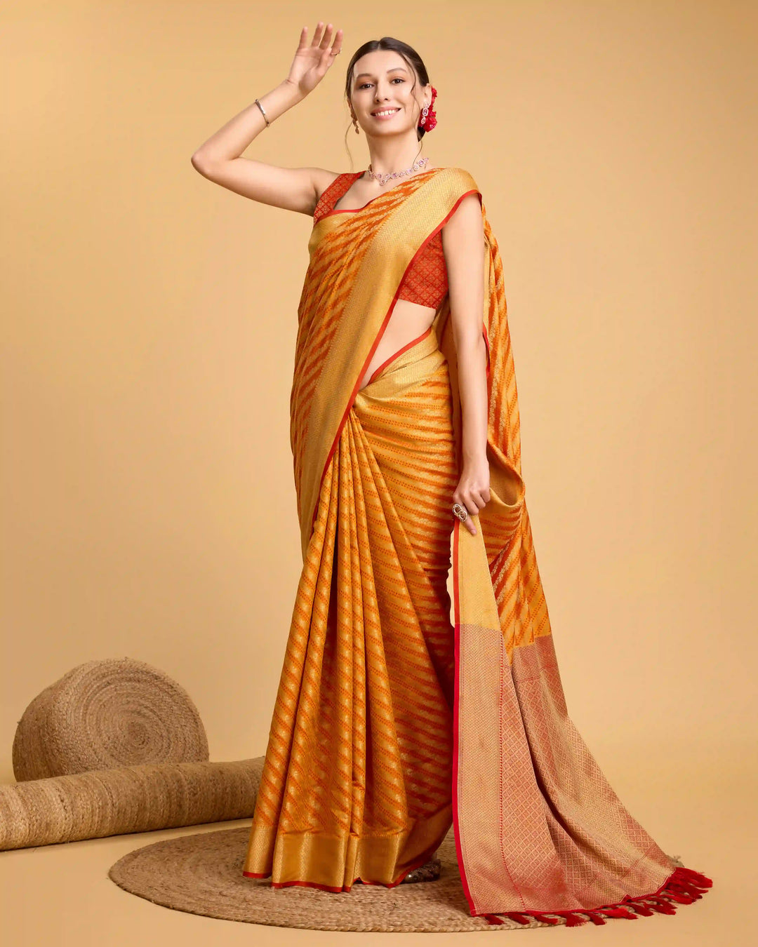 Designer Patola Silk Saree | Jacquard Weaving for Special Events & Festivities